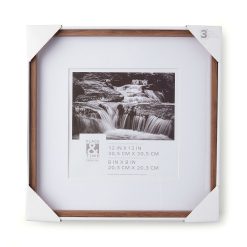 12 x 12 Matted to 8 x 8 Walnut Wall Frame Set 3pk by Place   Time