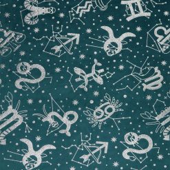 Astrology on Blue Pure Plush Fleece Fabric