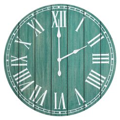 All The Rages Wood Plank 23 Large Rustic Coastal Wall Clock