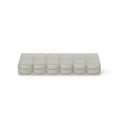 24pk White Unscented Tealights by Hudson 43