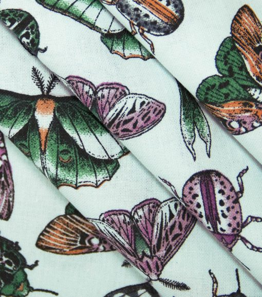 Insects On Blue Novelty Cotton Fabric - Image 3