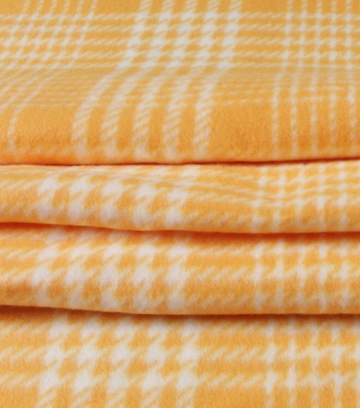 Mustard Plaid Blizzard Fleece Fabric - Image 2
