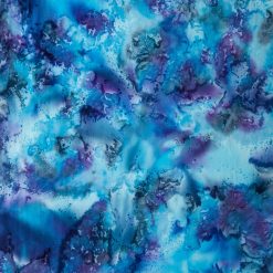 Oil Spill Blue Blender Batik Cotton Fabric
