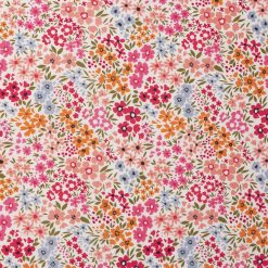 Floral on Pink Cotton Fabric by Keepsake Calico
