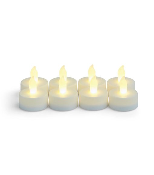 Flameless White LED Tealight Candles 8pk - Image 2