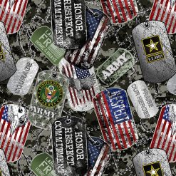 Military Cotton Fabric Army Dog Tags