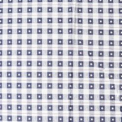 Americana Plaid Stars Navy Patriotic Prints Cotton Fabric