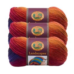 Lion Brand Landscapes 147yds Worsted Acrylic Yarn 3 Bundle
