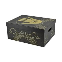15 Hamsa Hand on Black Rectangle Box by Place   Time