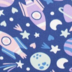 Pastel Rocketship Blizzard Fleece Fabric