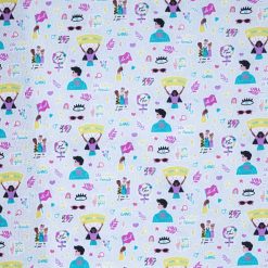 My Body My Rules Girl Power Novelty Cotton Fabric