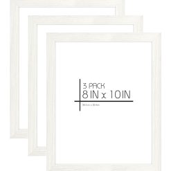 MCS White 8 10 Woodgrain Value Frames 3pk