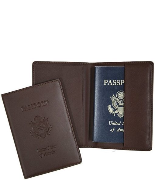 Leather Debossed RFID Blocking Passport Jacket - Image 2