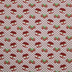 Red   White Strawberry Jam Super Snuggle Flannel Fabric