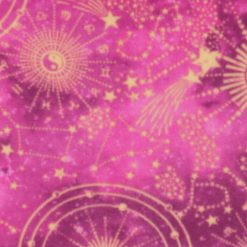 Celestial Zodiac on Pink Anti Pill Fleece Fabric