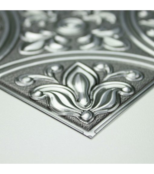 Silver Tin Peel   Stick Tile Backsplash - Image 4