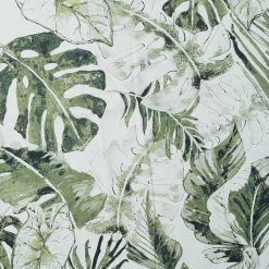 Large Scale Tropical Leaves Green Novelty Cotton Fabric