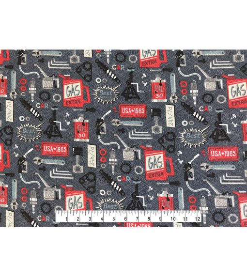 Mechanics Tools Novelty Cotton Fabric - Image 4