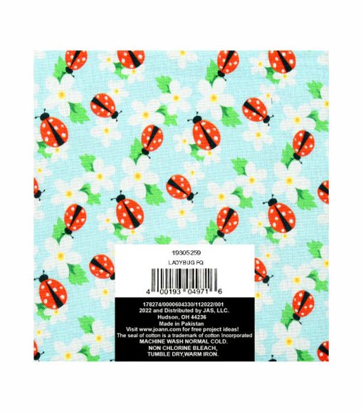 Ladybug 1-Piece Cotton Fabric Quarter - Image 2