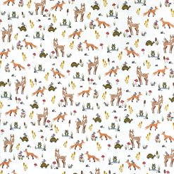 Happy Woodland Animals Super Snuggle Flannel Fabric