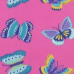 Butterfly on Pink Blizzard Fleece Fabric