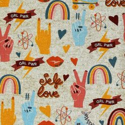 POP! You Got This Girl Novelty Print Cotton Fabric