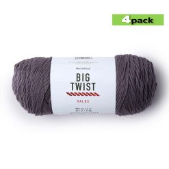 4pk Solid Gray Medium Weight Acrylic 380yd Value Yarn by Big Twist