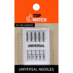 5ct Assorted Sizes Universal Sewing Machine Needles by Top Notch