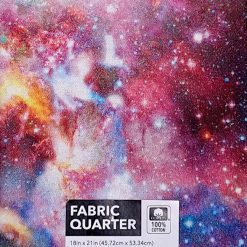 18 x 21 Bright Space Novelty Cotton Fabric Quarter 1pc