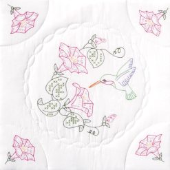 Jack Dempsey 18 Interlocking Hummingbird Stamped Quilt Blocks 6pk