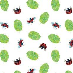 Eric Carle Ladybug With Leaf Cotton Fabric