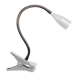 All The Rages White Flexible Gooseneck LED Clip Light Desk Lamp