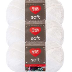 Red Heart Soft 513yds Worsted Acrylic Yarn 3 Bundle