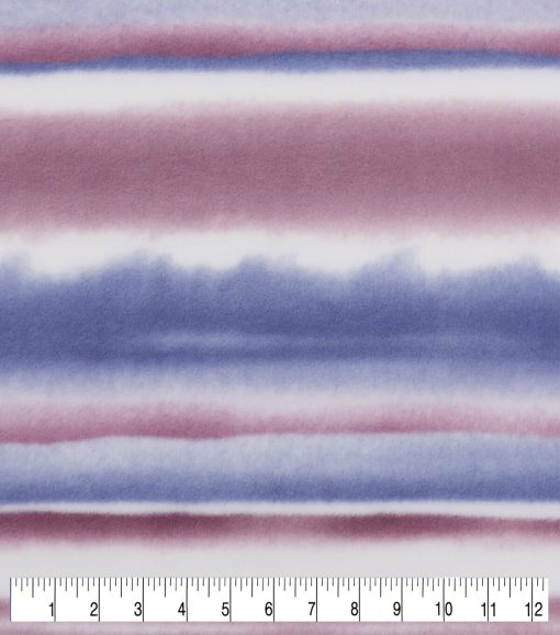Purple Stripes Anti Pill Fleece Fabric - Image 3