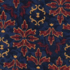 Symmetrical Print on Blue Anti Pill Fleece Fabric