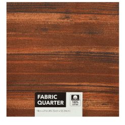 18 x 21 Brown Striped Cotton Fabric Quarter 1pc by Keepsake Calico