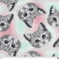 Kitten Faces Anti Pill Fleece Fabric