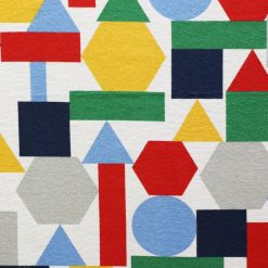 Multi Color Geometric Shapes Super Snuggle Flannel Fabric By POP!