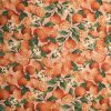 Oranges   Blossoms Novelty Cotton Fabric