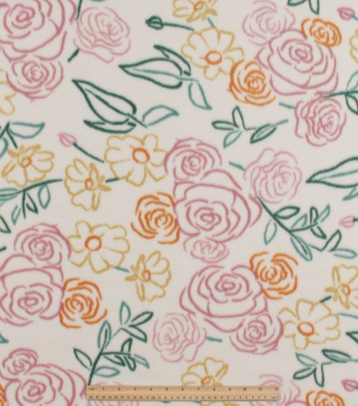Floral Blizzard Fleece Fabric - Image 2