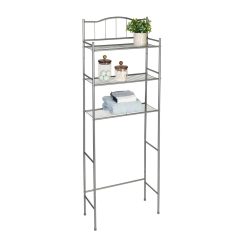 Honey Can Do 23 x 65 Satin Nickel 3 Tier Over The Toilet Space Saver