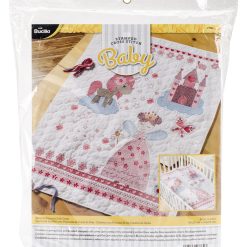 Bucilla 34 x 43 Fairytale Princess Crib Cover Stamped Cross Stitch Kit