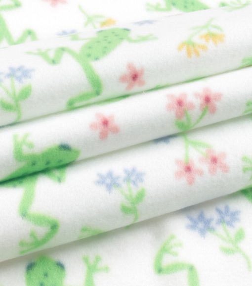 Jumping Frogs Blizzard Prints Fleece Fabric - Image 3