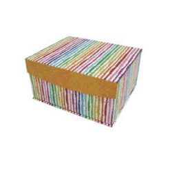 12 Multicolor Stripes Flip Top Box by Place   Time