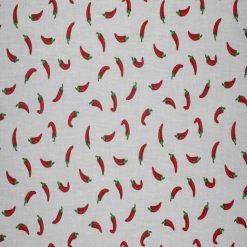 Garden Peppers on White Cotton Fabric by Quilter s Showcase