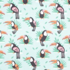 Green Toucan Blizzard Prints Fleece Fabric
