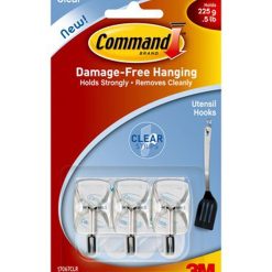 Command 0.5lb Clear Small Wire Hooks   Strips 7ct