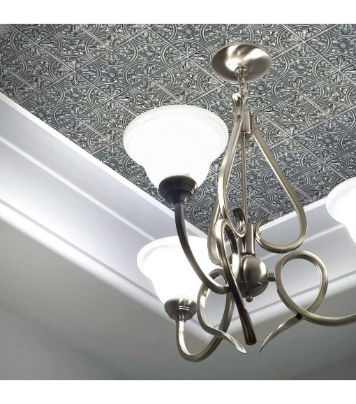 Silver Tin Peel   Stick Tile Backsplash - Image 3