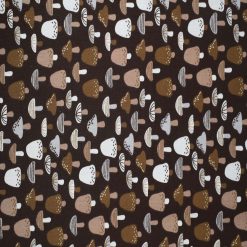 In the Wild Mushrooms on Brown Cotton Fabric by Quilter s Showcase