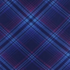 Blue Purple Diagonal Plaid Blizzard Prints Fleece Fabric